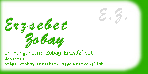 erzsebet zobay business card